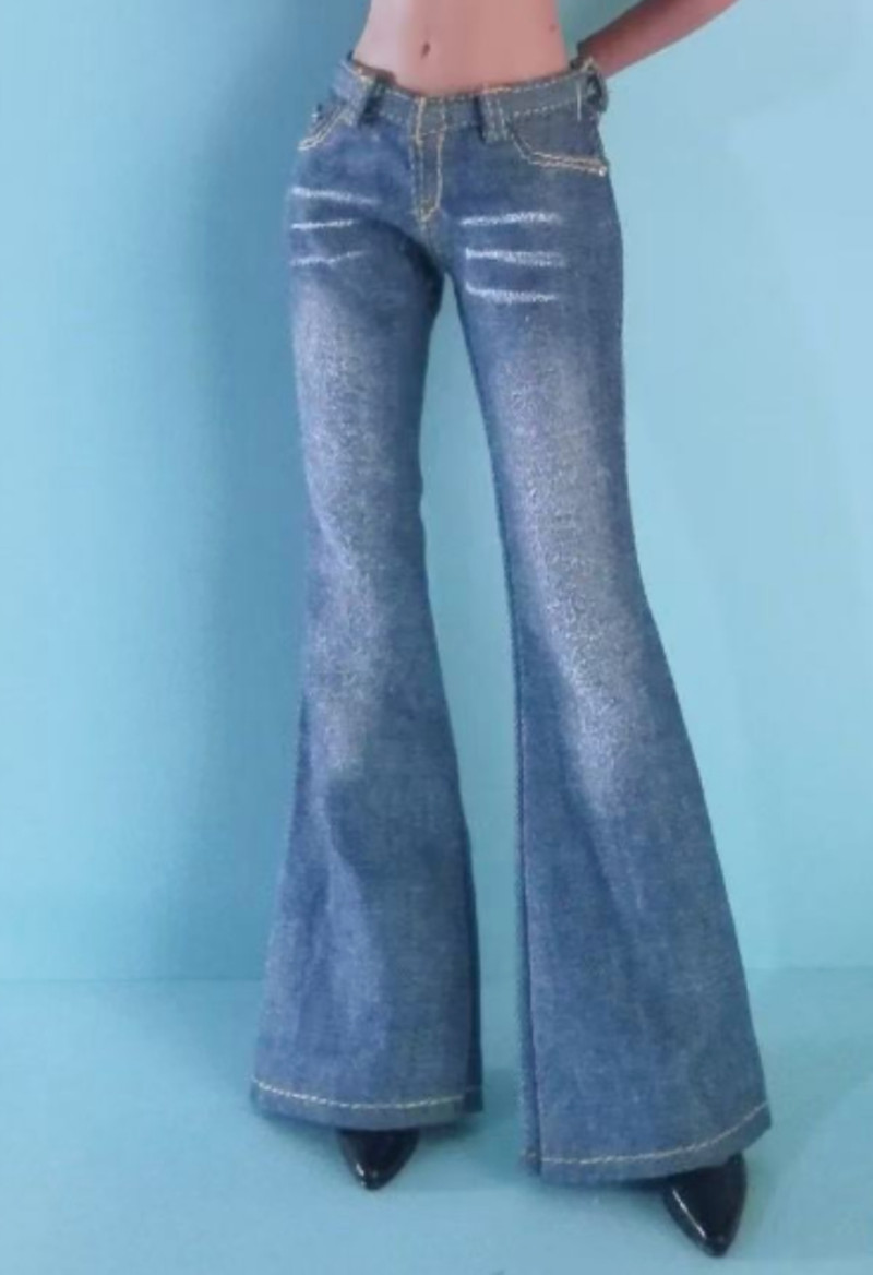 1/6 Scale Soldier Cowboy Bell Bottom Pants Model for 12''Female
