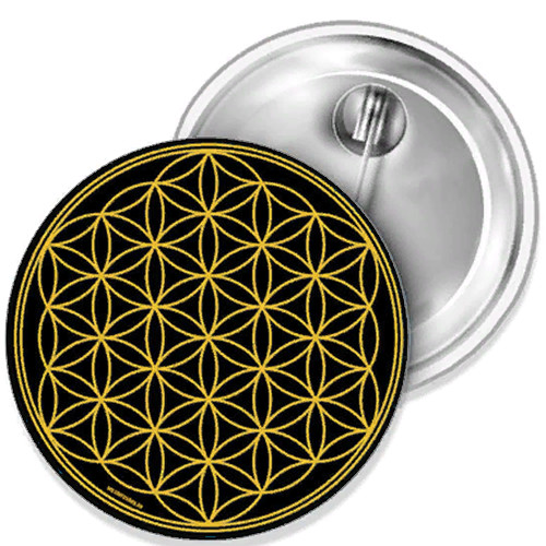 Flower of Life Flower of Life Mysticism Mantra Button Pin 38mm