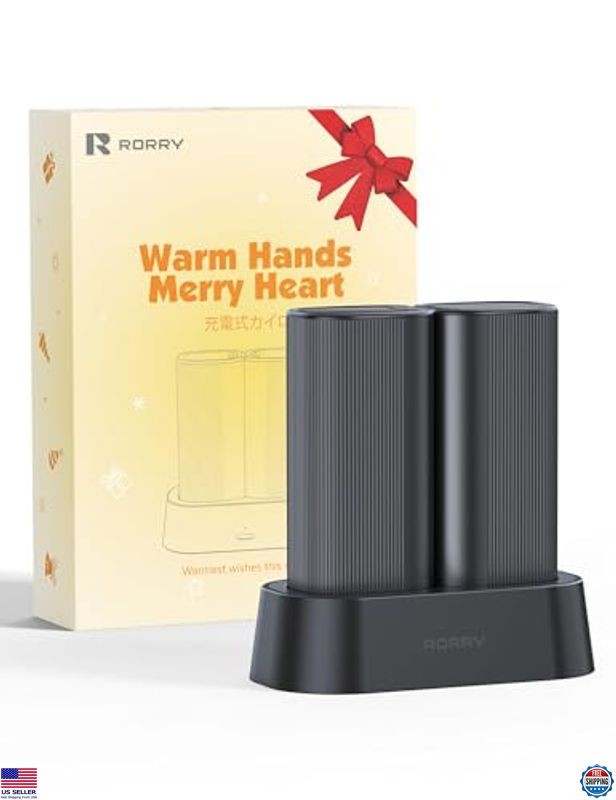 RORRY 2 Pack Rechargeable Hand Warmers 10000mAh Magnetic Electric Heaters 24H