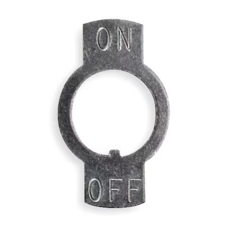 Carling Technologies Y01 Indicatorplate, On/Off, Gry/Gry, Round, Pk25
