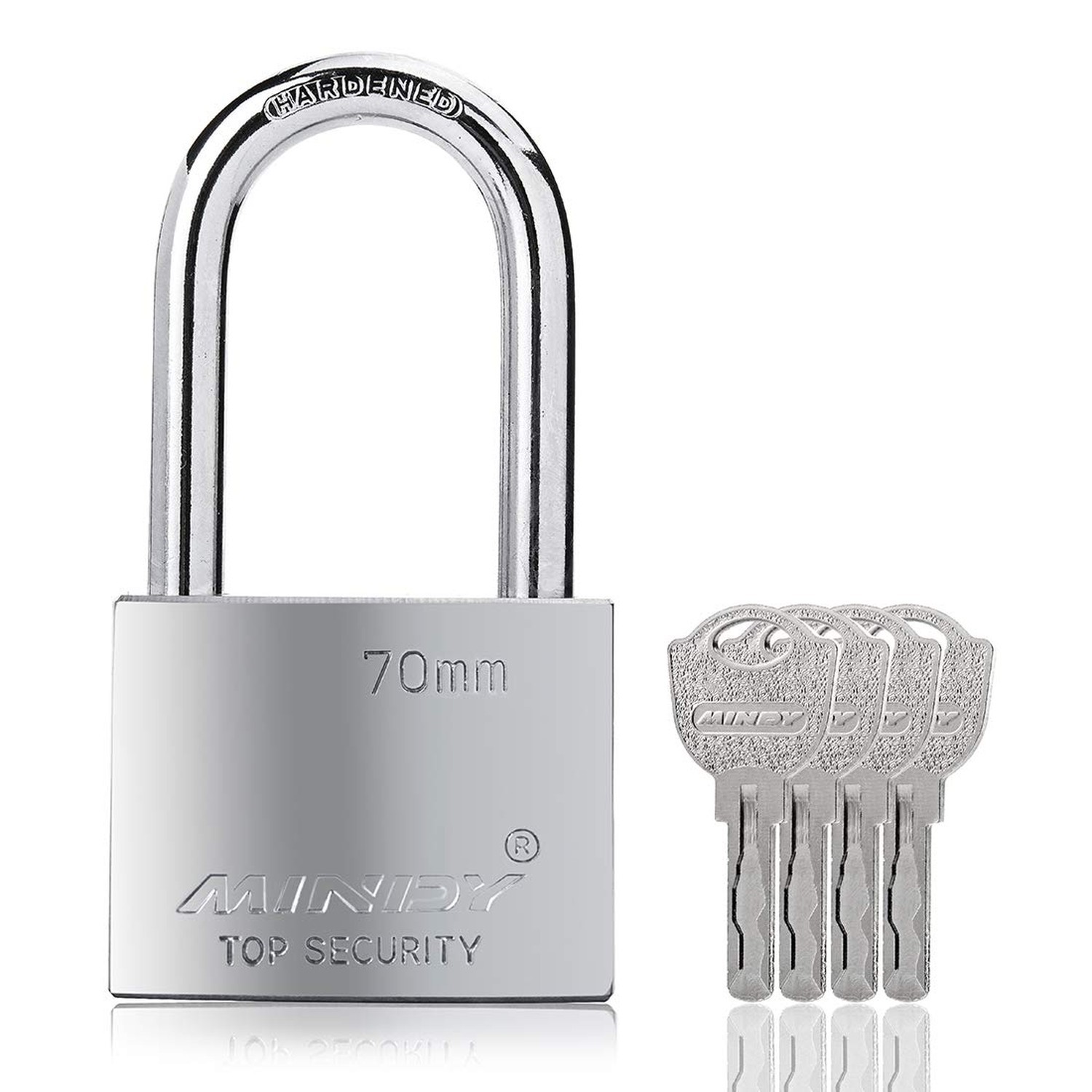 70mm Long Shackle Padlocks for Outdoor Use All Weather Resistant, Alloy Steel...