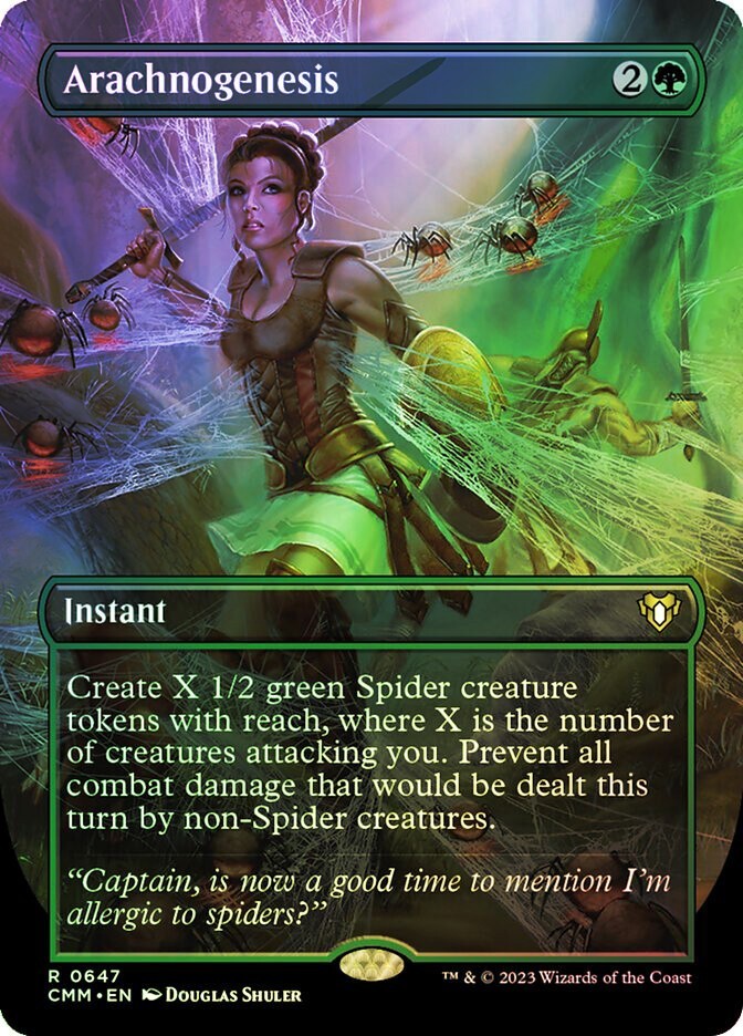 Arachnogenesis (Borderless Foil) #647 (NM) - MTG - CMDR Masters Magic Gathering