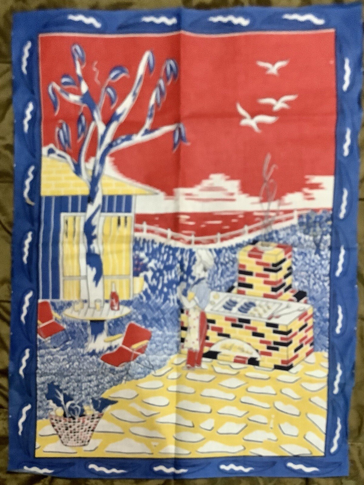 Japan New Weekend Barbecue BBQ Print All Cotton Panel