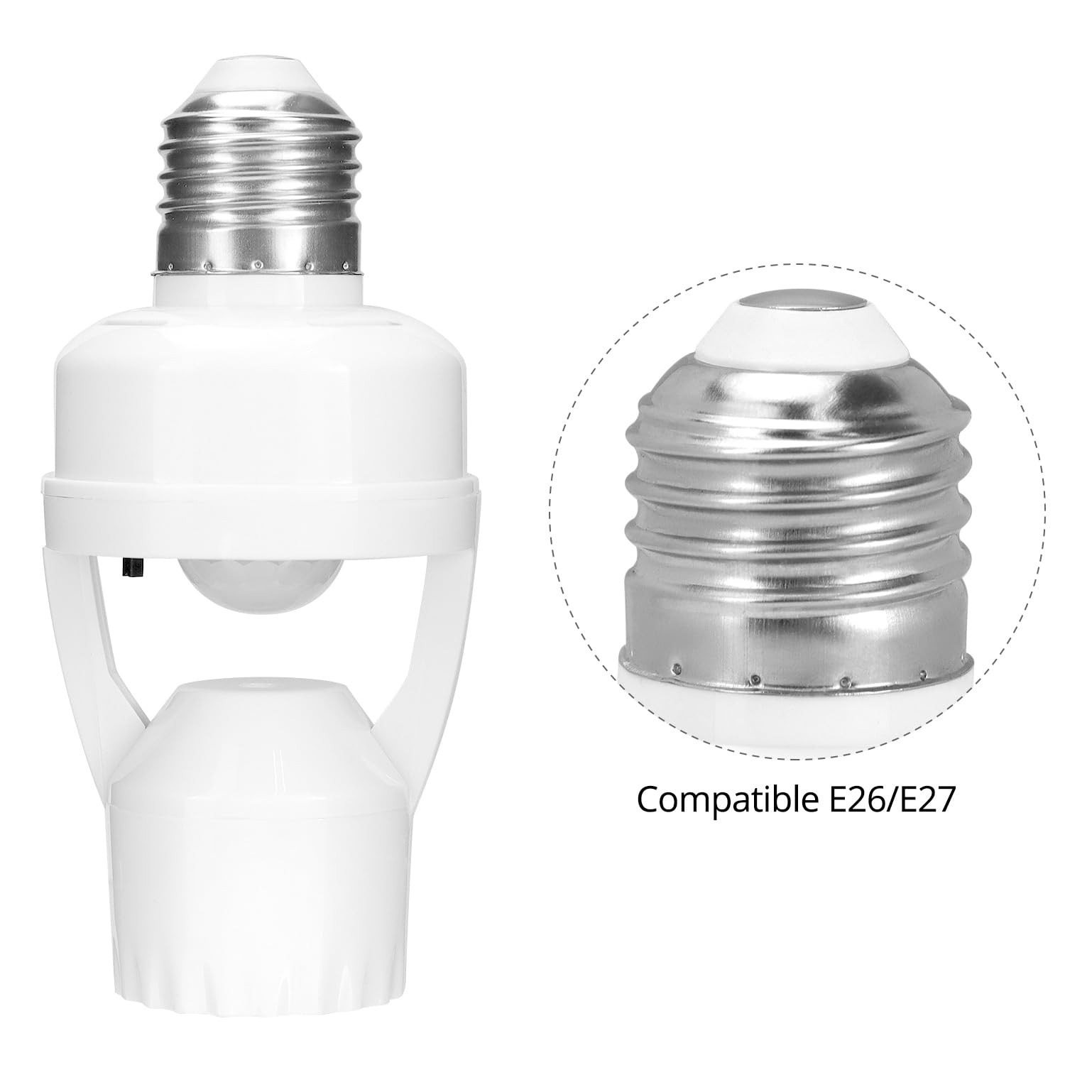 Motion Sensor Light Socket E26/E27 PIR Motion Activated Socket 60W Max