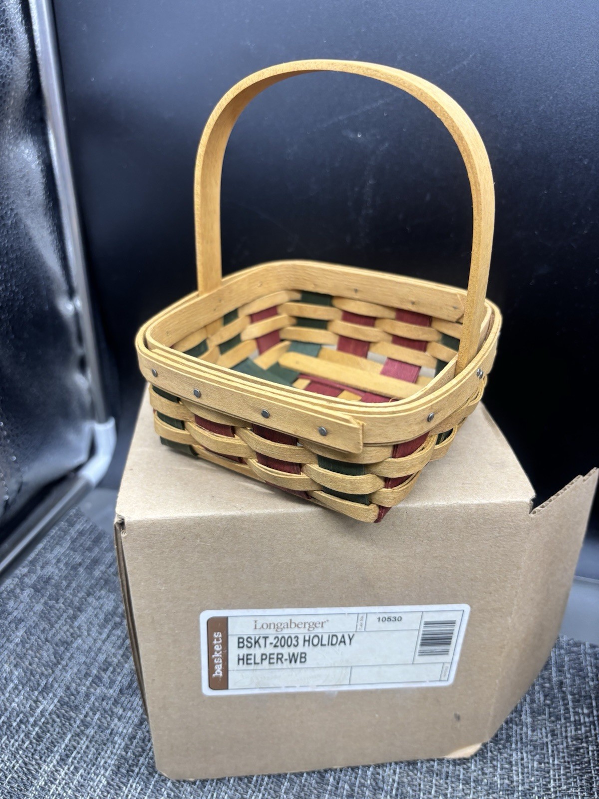 (2) Longaberger Holiday Baskets Holiday Helper 2003