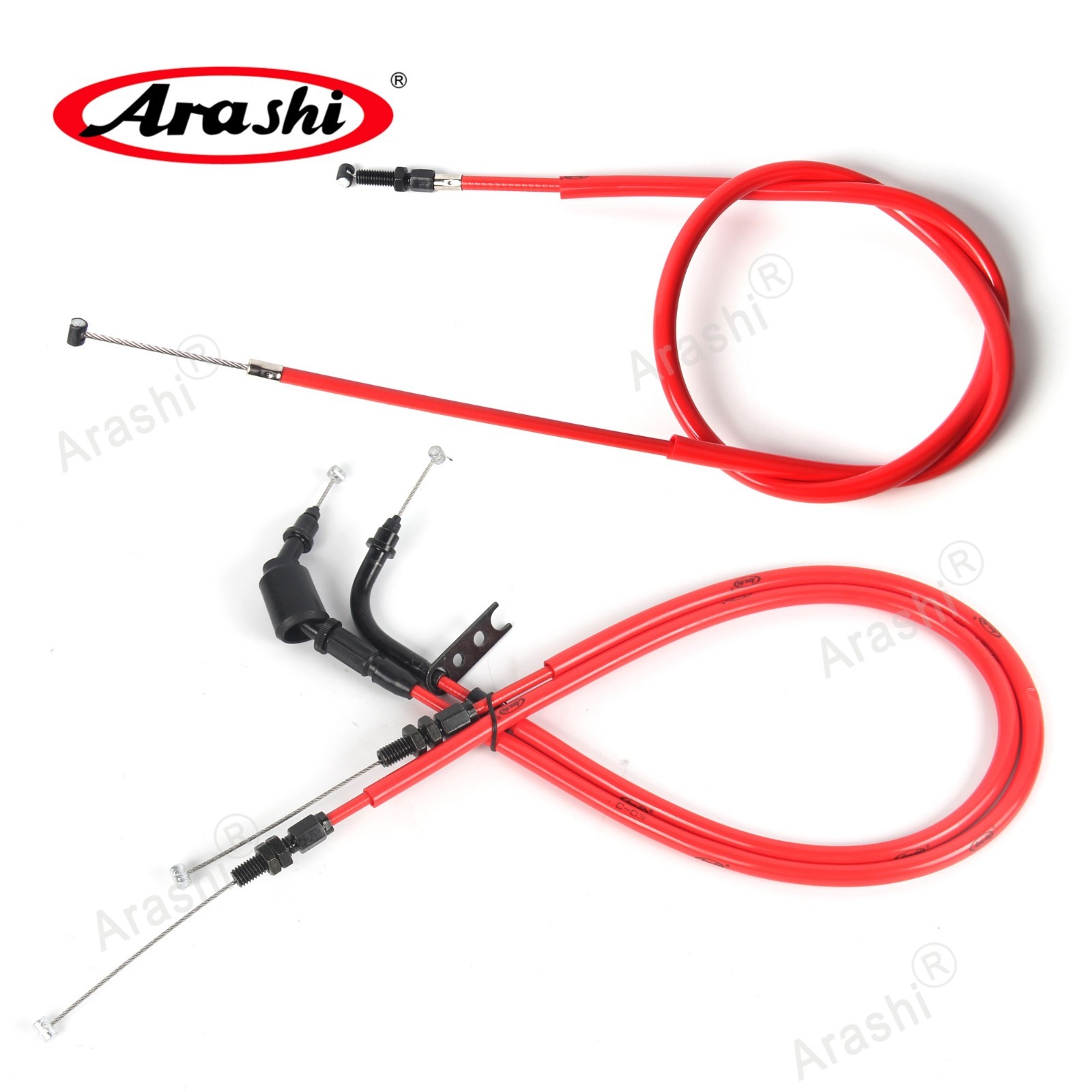 For Suzuki GSXR1000 2009-2016 2011 Clutch Cable + Replacement Throttle Cables