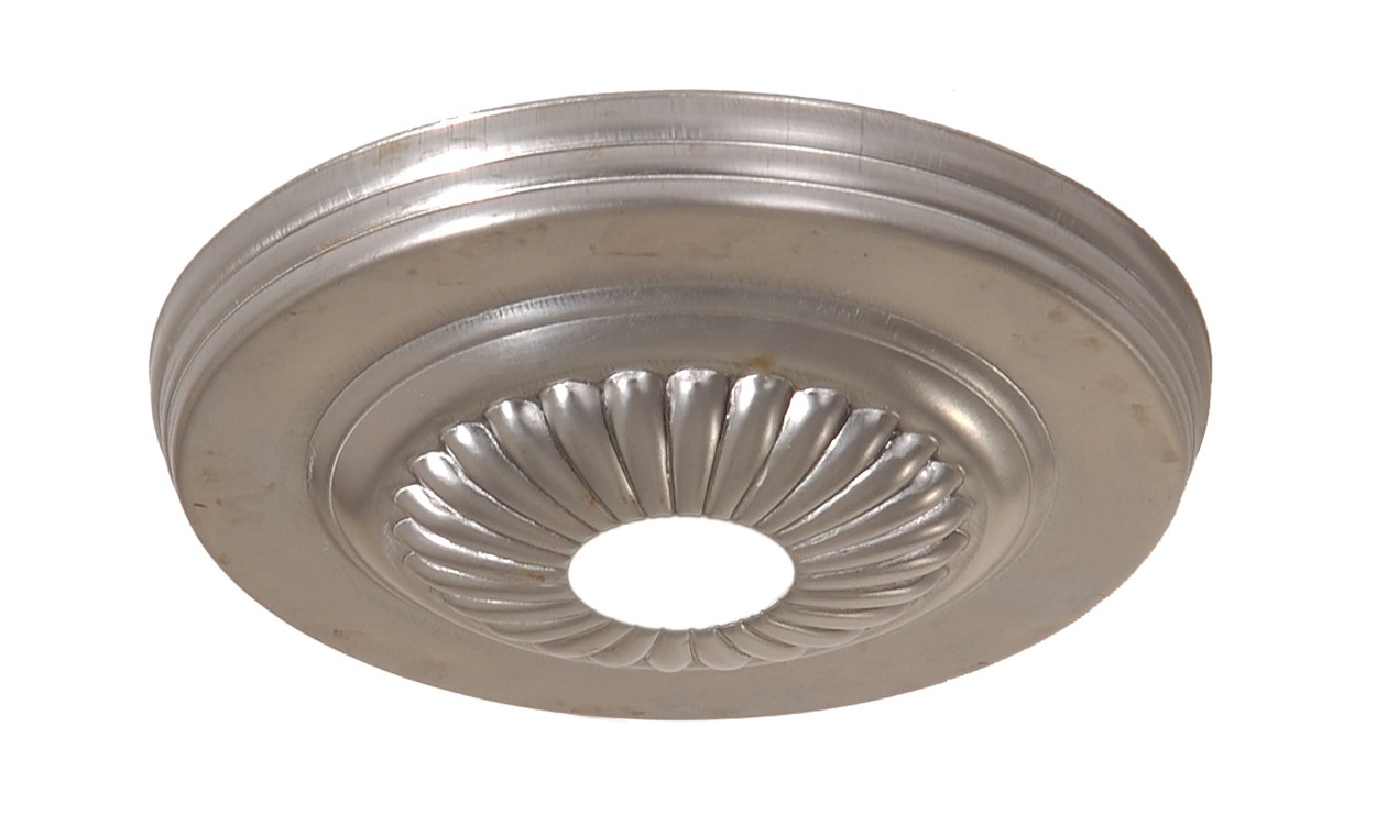 B&P Lamp Unfinished Steel Canopy With Rosette Design, 5 1/4" Dia.