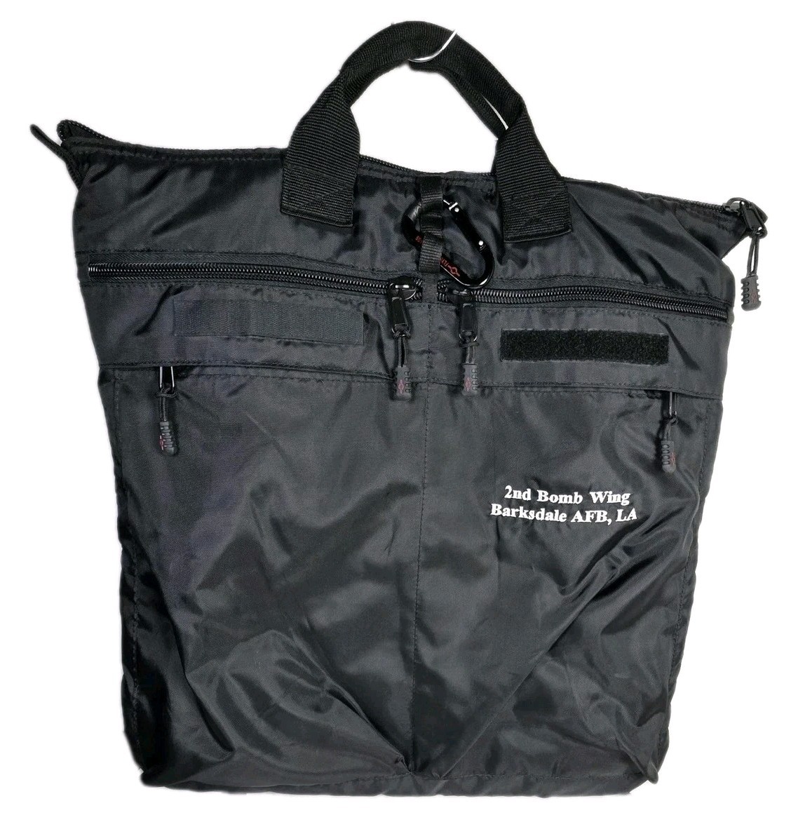 Flying Circle Bag Helmet Kit Backpack Black/Black W/ Shoulder Straps & Writing