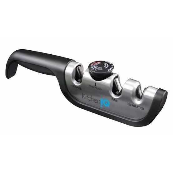 Edgeware Angle Adjust Adjustable Manual Knife Sharpener, Black/Silver