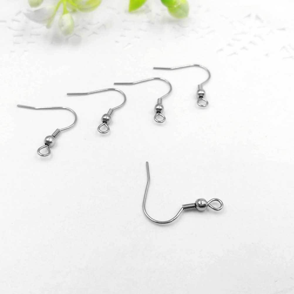 100Pcs Silver Titanium Steel Earwire Hooks for Elegant Daily Earrings