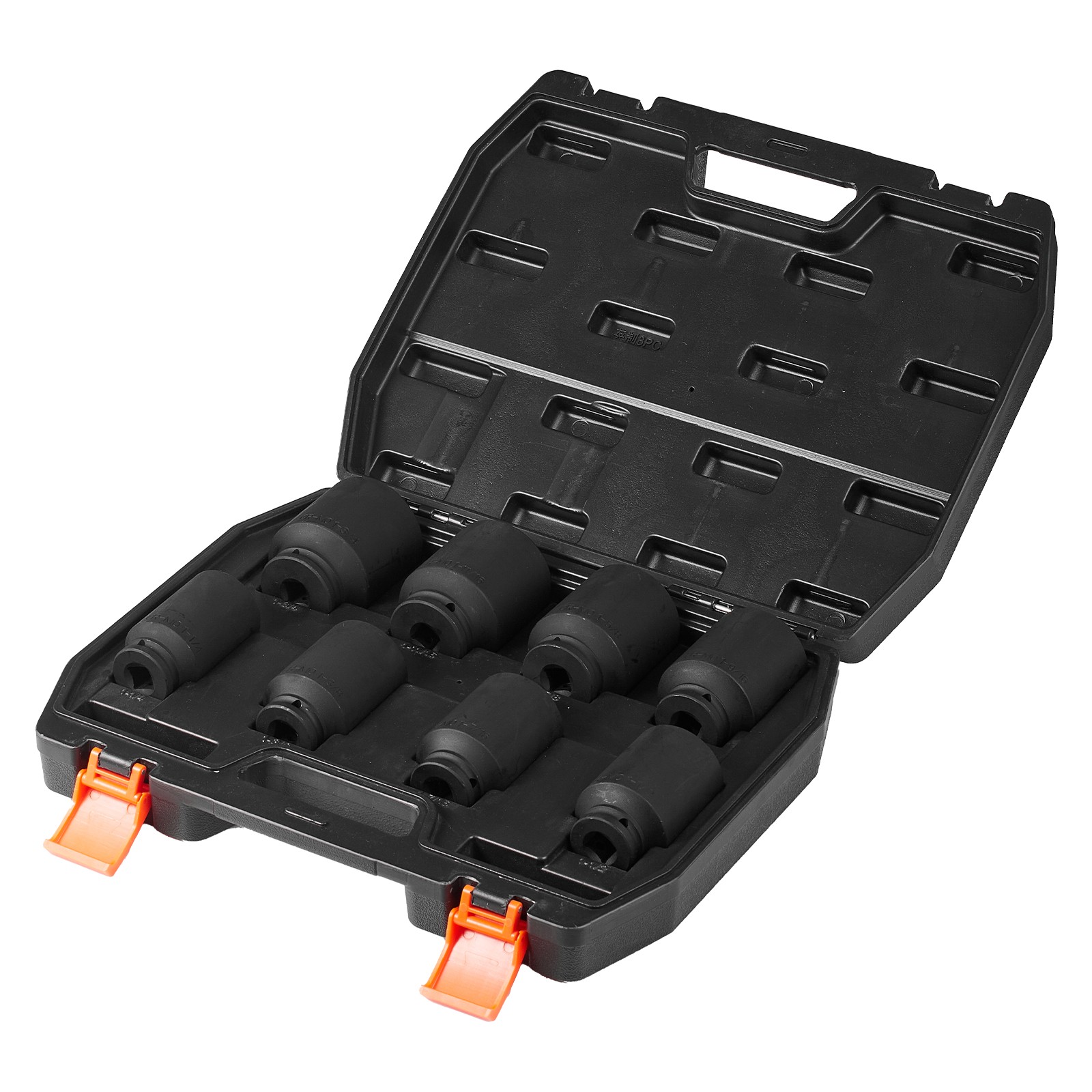Uimoso 8PCS 1/2" Drive Deep 6-Point SAE Axle Nut Impact Socket Set