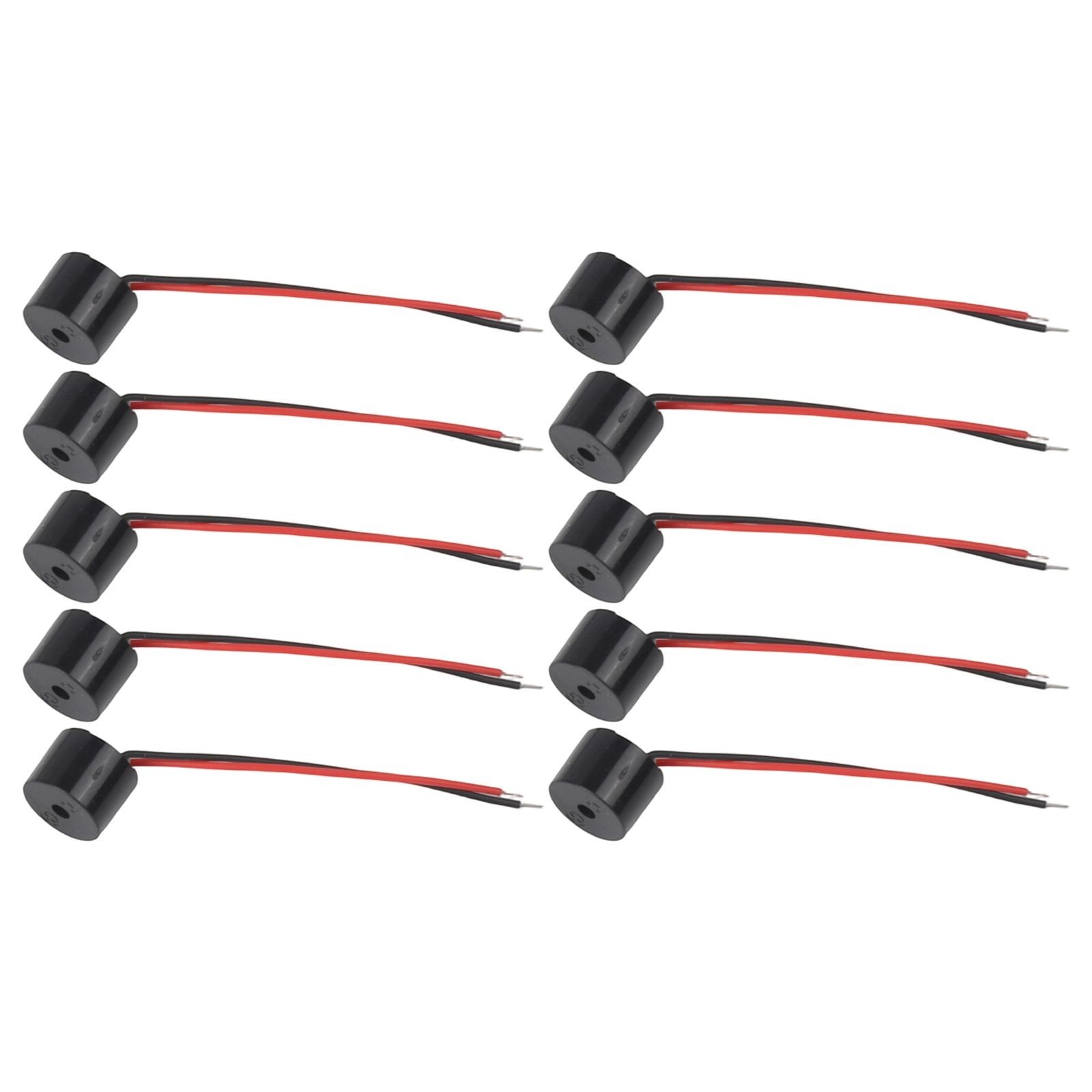 10Pcs Buzzer Active Piezo Electronic Wired Connector Beeper 12V