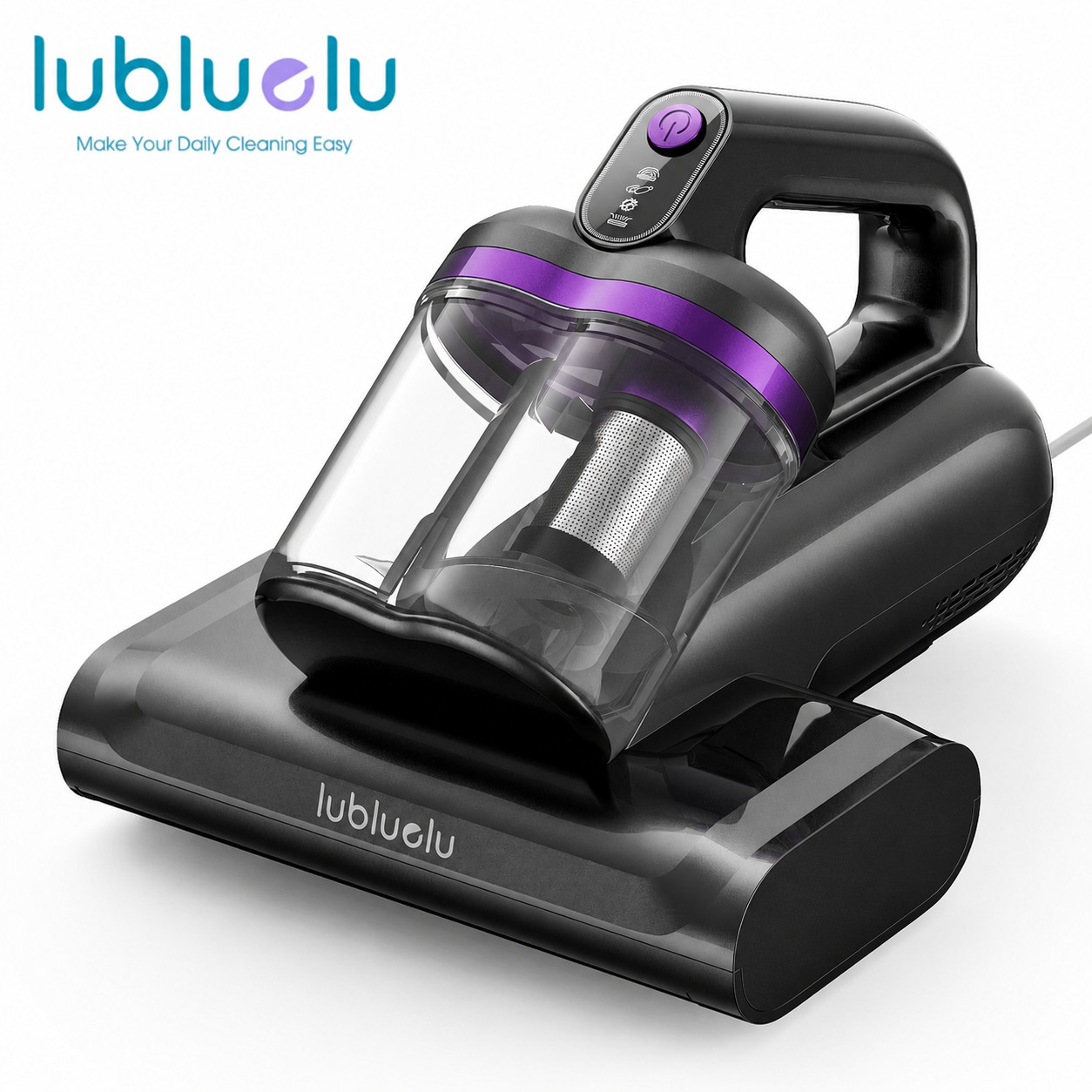 Lubluelu CM208 Mattress Vacuum Cleaner UV-C Light Ultrasonic Vibration 15KPA NEW