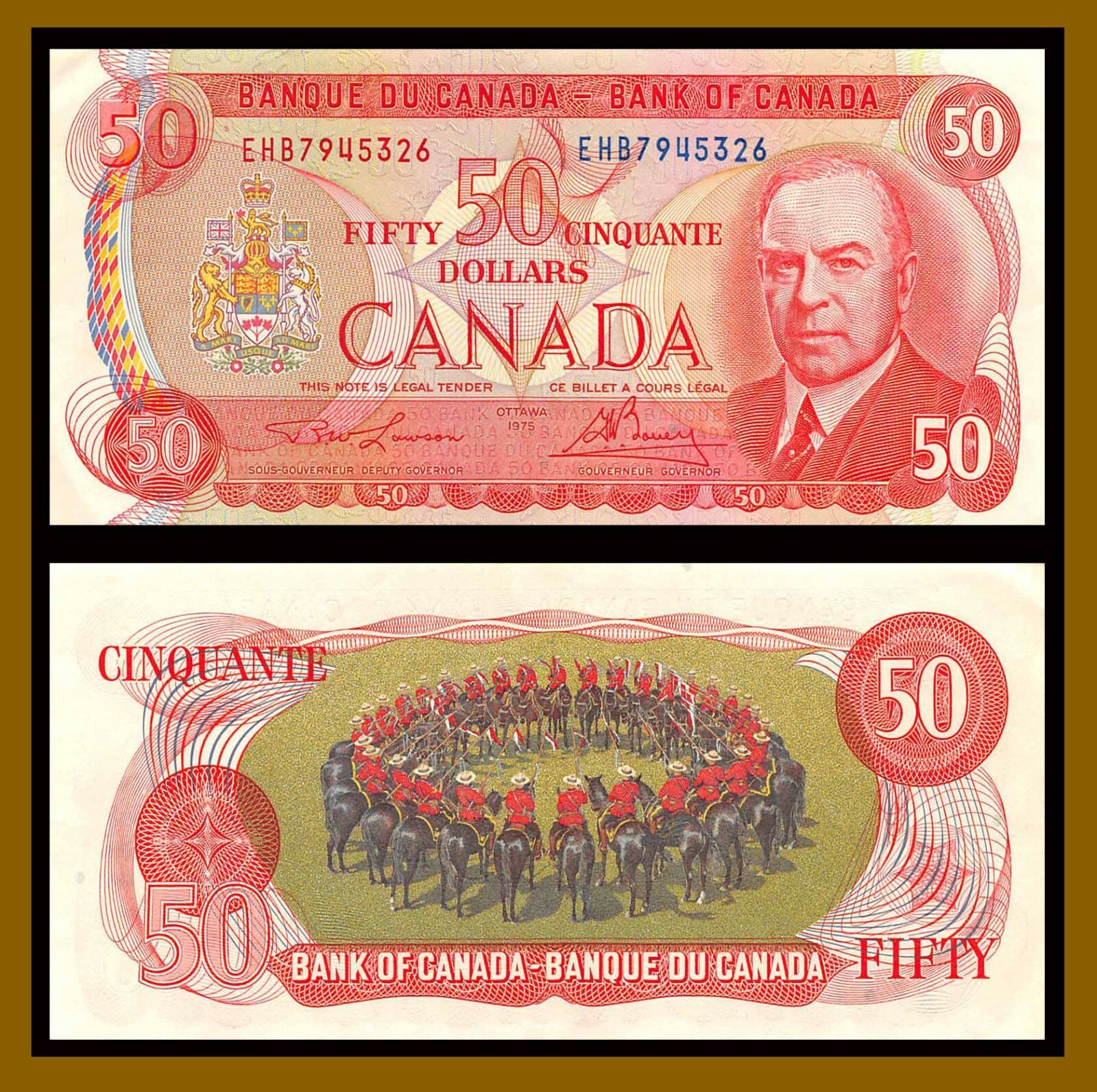 Canada 50 Dollars, 1975 P-90 Lawson-Bouey William Lyon MacKenzie King (VF/XF)