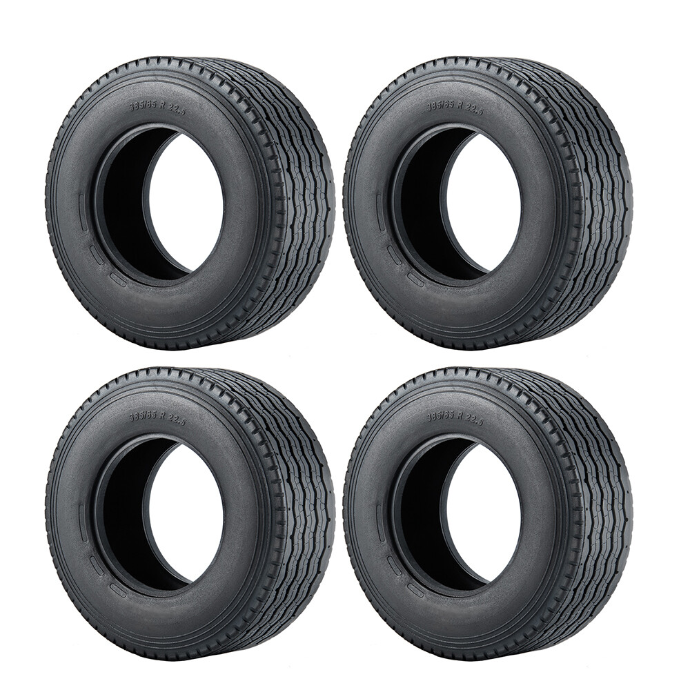 4PC 1:14 Scale RC Soft Rubber Tires For 1/14 Tamiya RC Tractor Truck Trailer Car