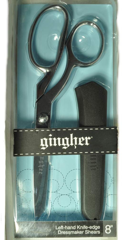 Gingher 8" Left Hand Dressmaker Shears - Precision Stainless Steel Blades