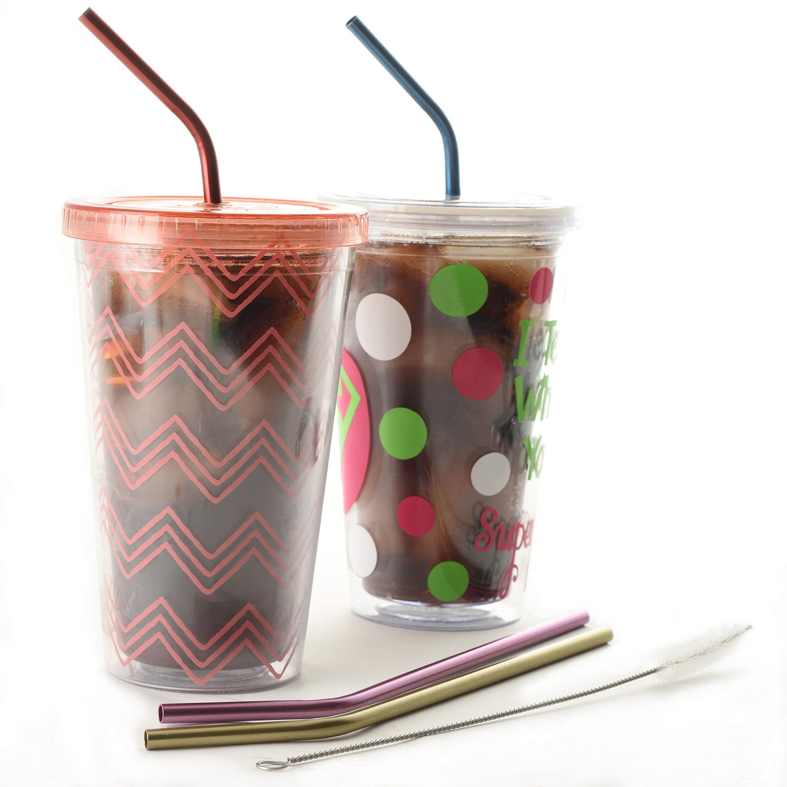 Norpro Stainless Steel Metallic Drinking Medium, 4 assorted metallic colors