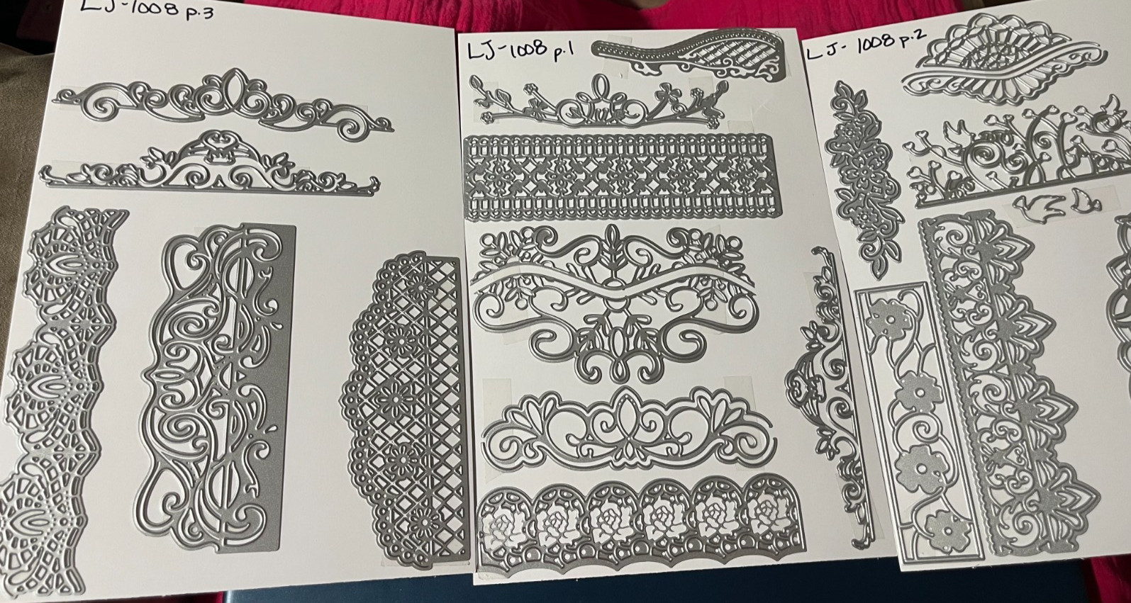 Metal Cardmaking dies-LJ-1008-LOT OF 18 LOVELY EMBELLISHING DIES-SEE PHOTOS
