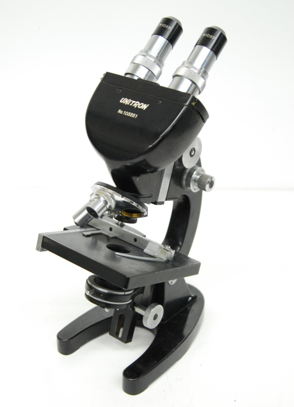 Vintage Unitron BMLK Microscope W/ W10XP Eyepieces, 4x/40x Objectives, Condenser