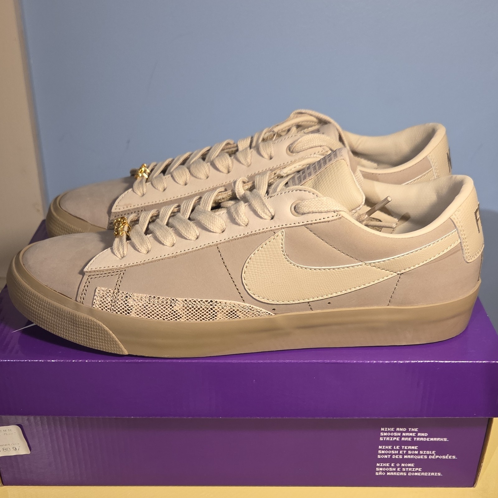 Nike SB Zoom Blazer Low QS FPAR Khaki Skateboarding Shoes Medium (D, M) US 10.5