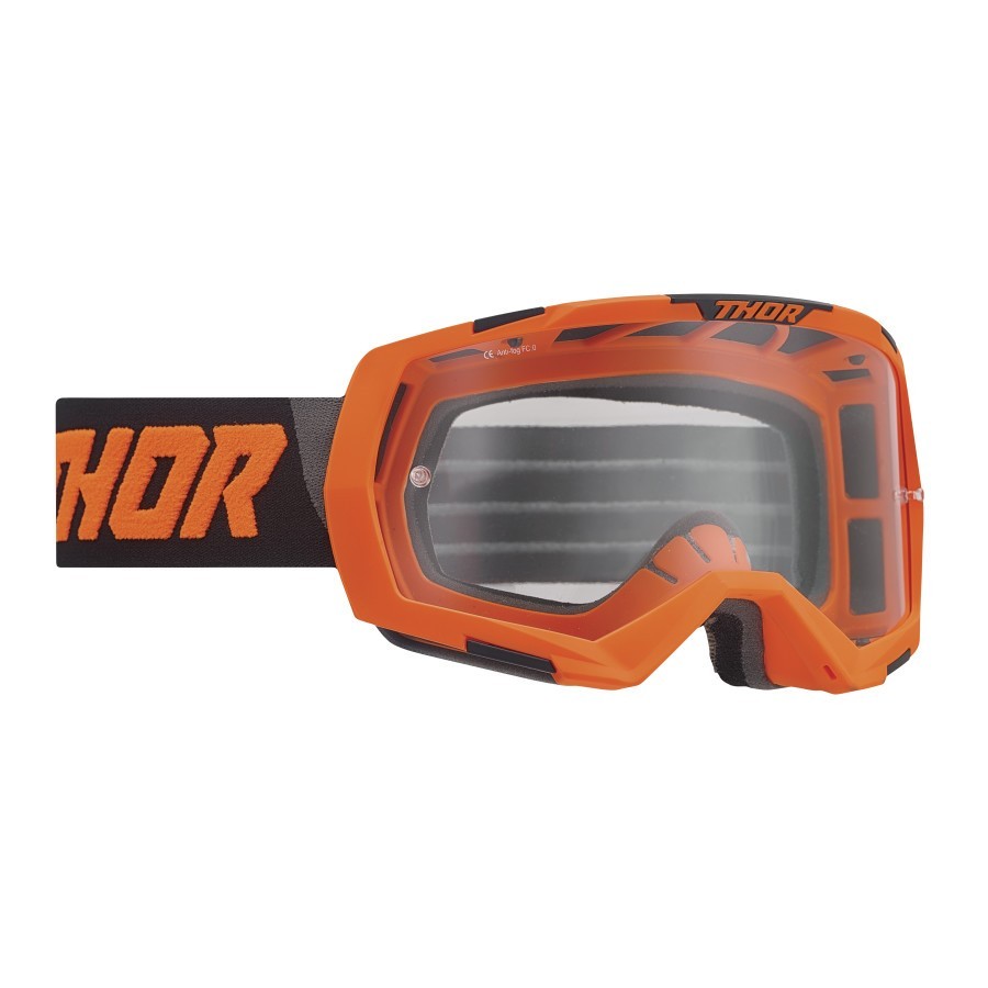 Thor Regiment Goggle - Orange/Black - Clear Lens - Adult Size