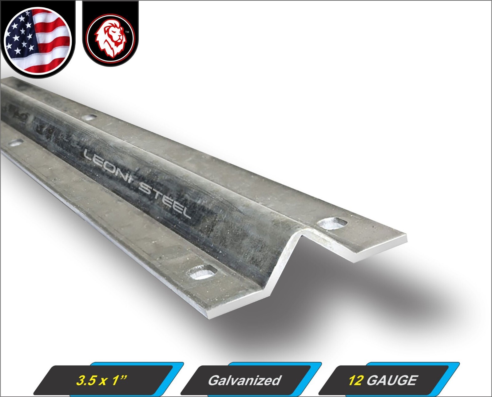 Sliding Gate V Track - Galvanized - 3.5" Wide - 12 gauge - 20-ft long