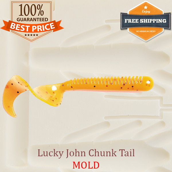Chunk Tail Bait Mold Grub Fishing Soft Plastic Lure 38-50 mm