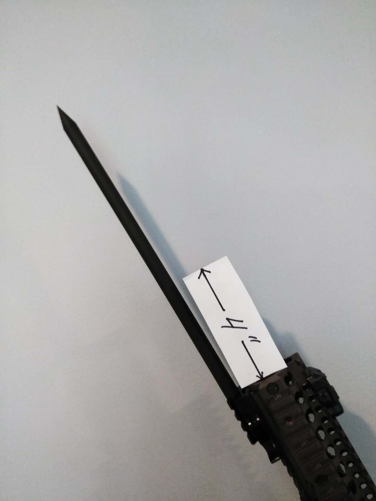 1/2"OD Steel Picatinny Rail Rifle,Shotgun,Crossbow Spike Bayonet Glass Breaker