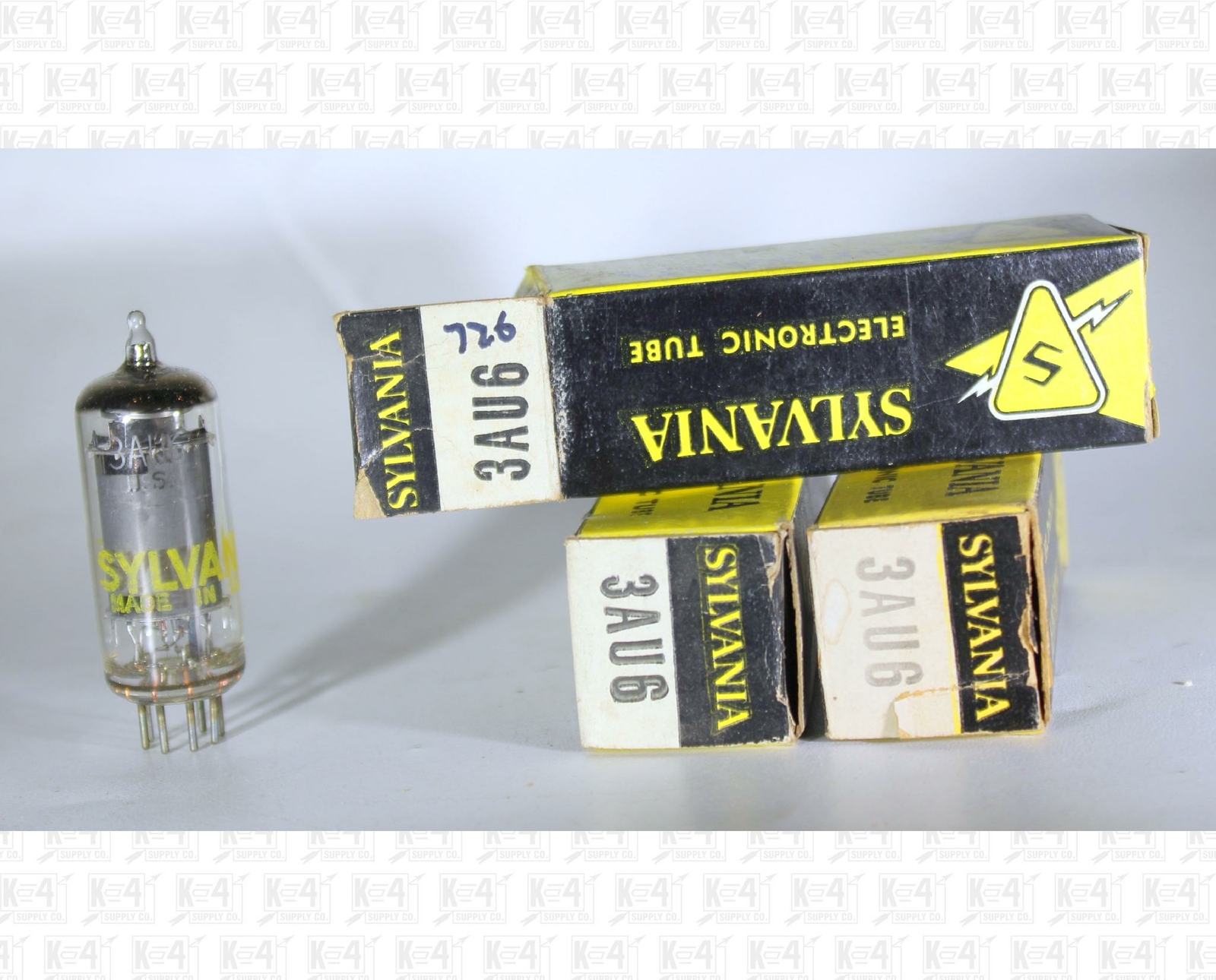 Sylvania 3AU6 Vacuum Tubes Made In USA NOS Lot Of 3 +Box