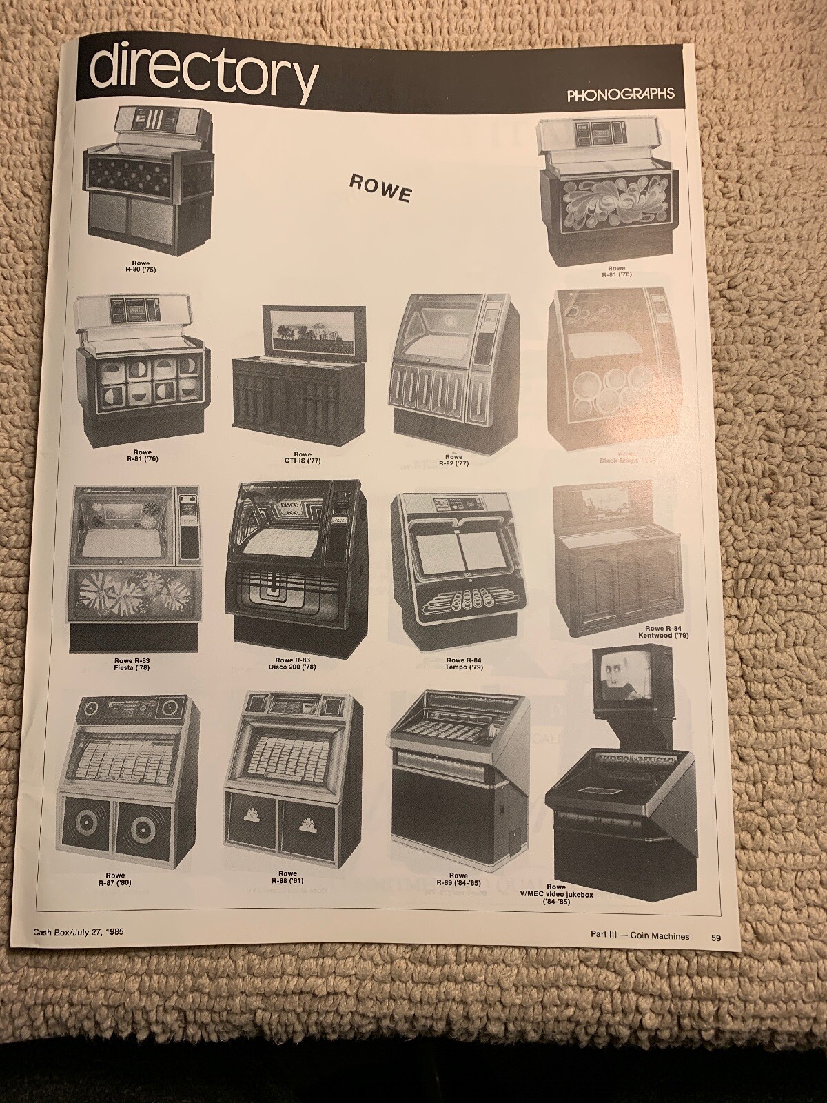 13 1/2-10” Rowe Jukebox R-80 R81 82-83-84-87-88-89  Ad FLYER