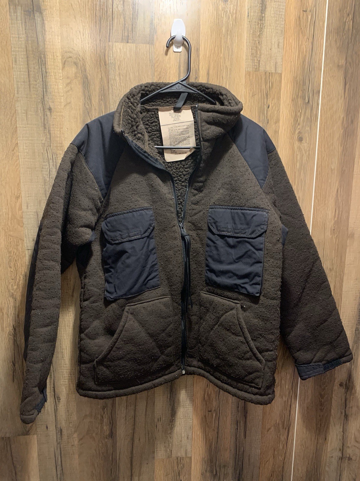 US Military Brown Bear Suit Cold Weather Jacket Pile Jacket Large Synthetic Pile