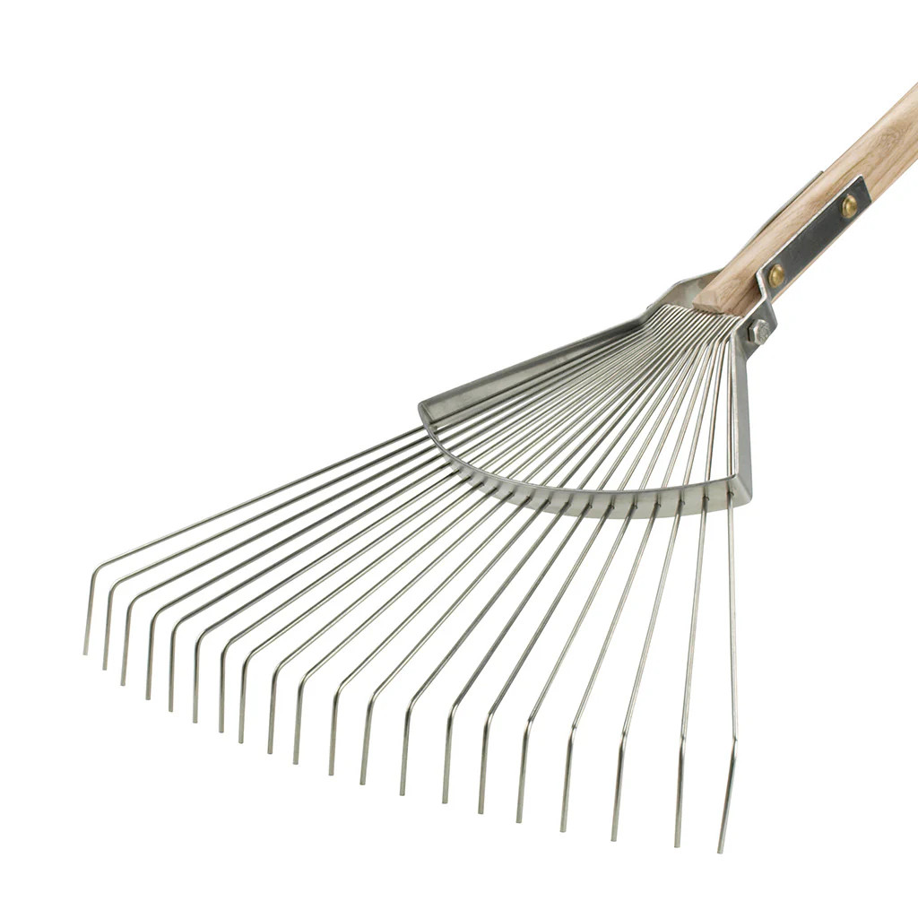 Sneeboer Leaf Rake 20-Tine Stainless Steel Hand-Forged Soil Dutch NEW