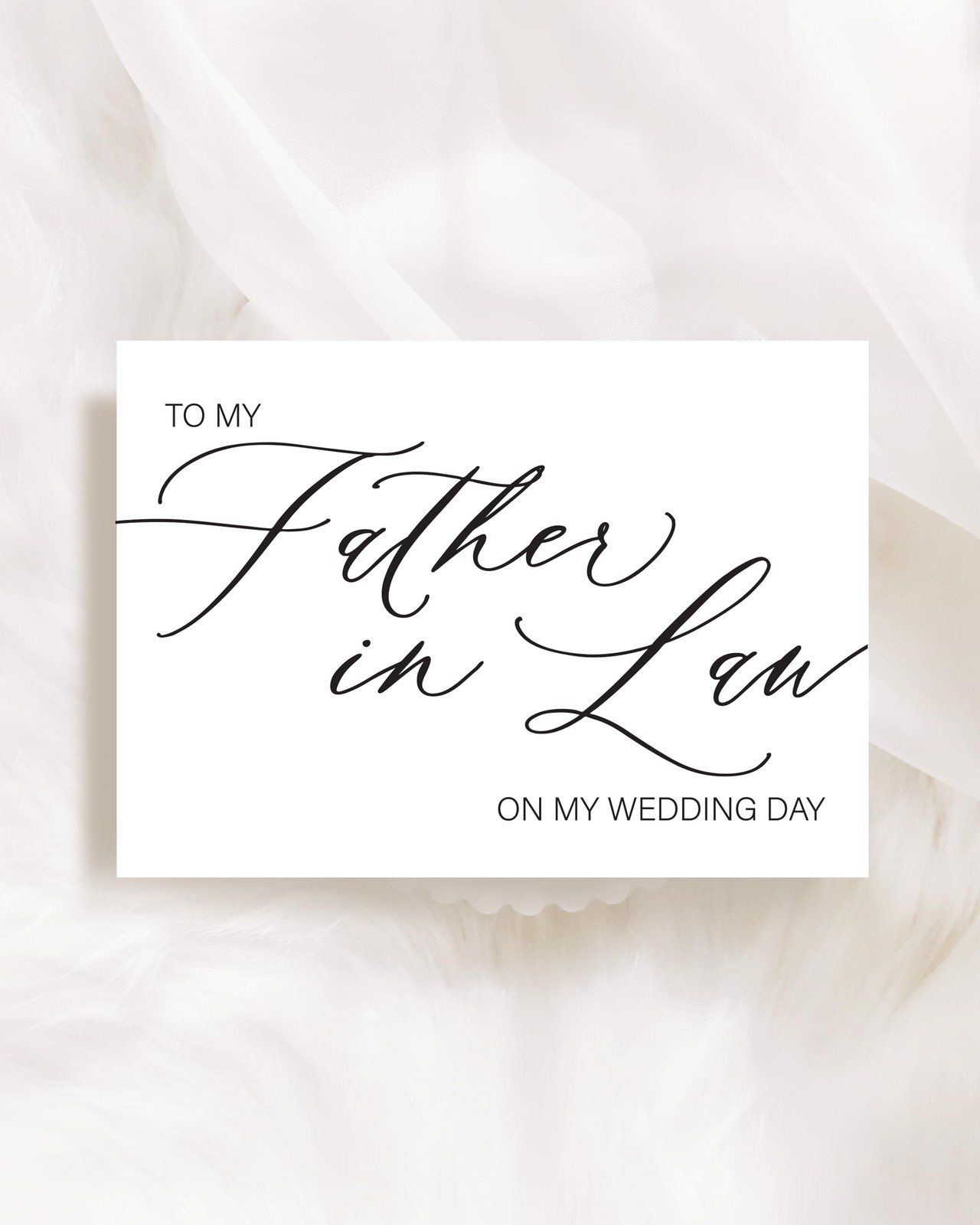 To My Father in Law On My Wedding Day Thank You Card for Dad From Bride and G...