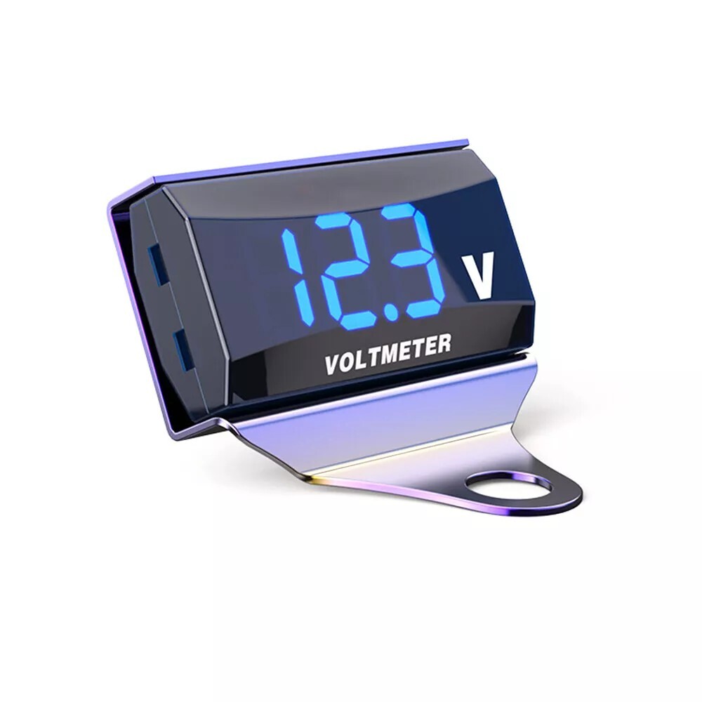 Motorcycle 10-150V Digital Voltmeter Display Waterproof Voltage Panel Meter