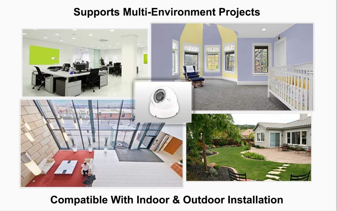 8 Channel CCTV Security Indoor Outdoor Camera System 2TB Recording Memory