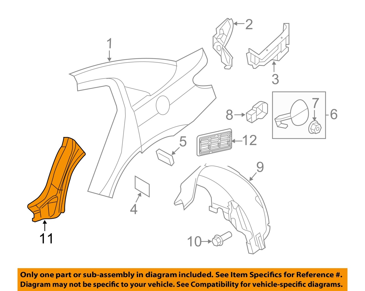 CHRYSLER OEM 08-14 Avenger Quarter Panel Components-Aperture Reinf 5115090AA
