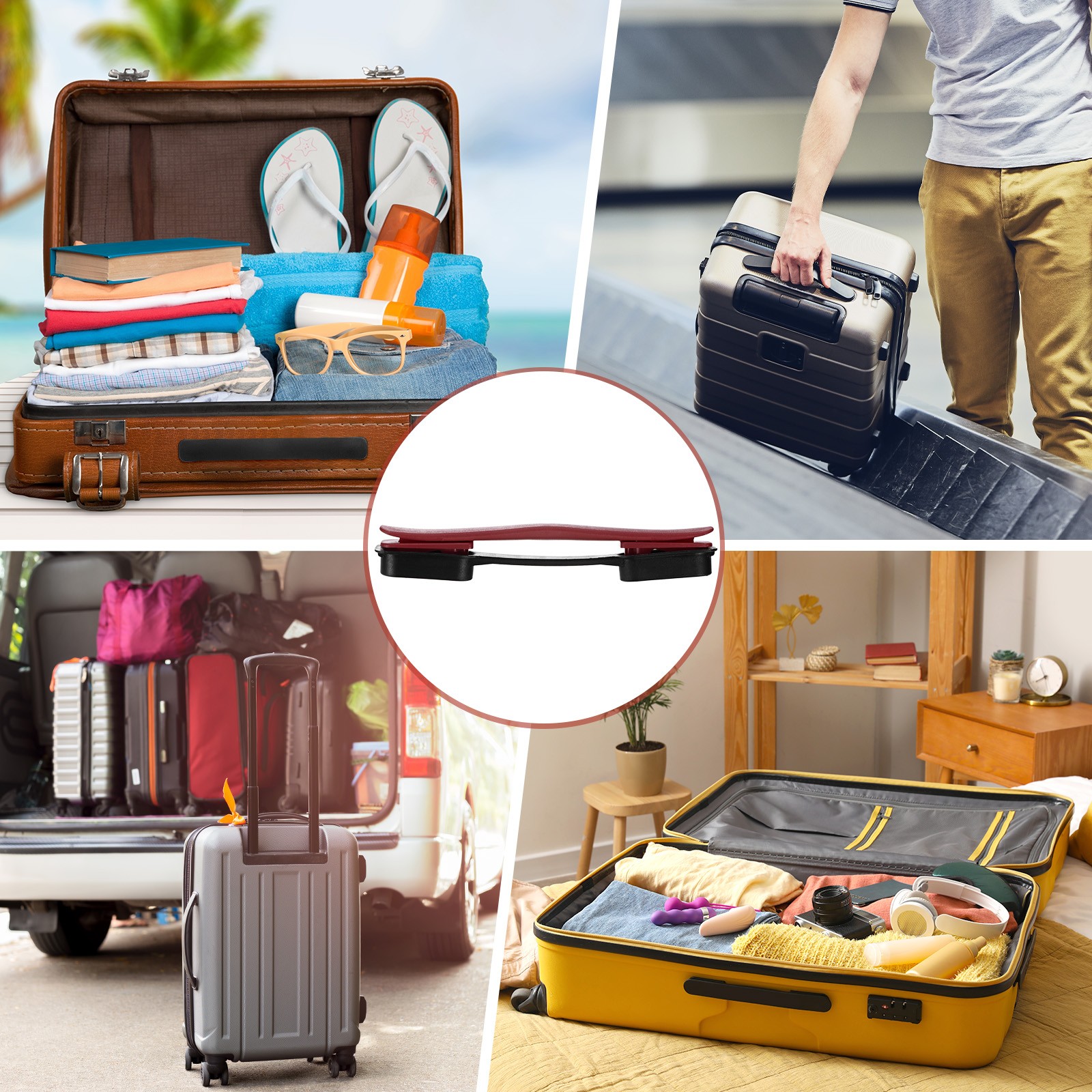 2PCS Luggage Replacement Handle for Suitcase - [Wine Red-8.5IN]