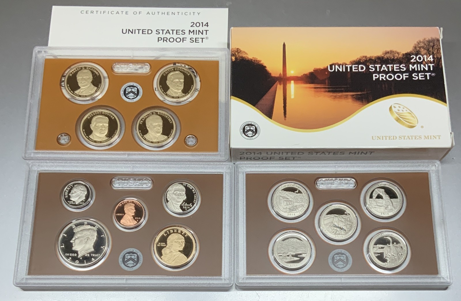 2014-S US Mint Proof Set with COA & Box 14 Coins United States