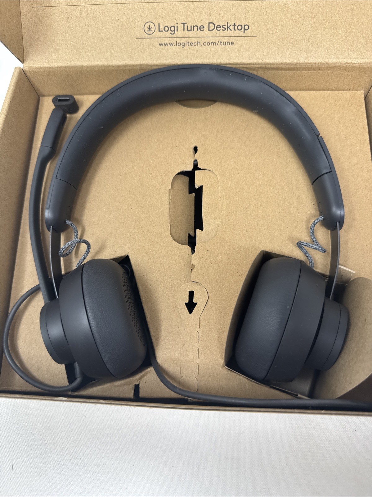 Logitech Zone Wired USB-C Noise Cancelling Headset with USB-A Adapter