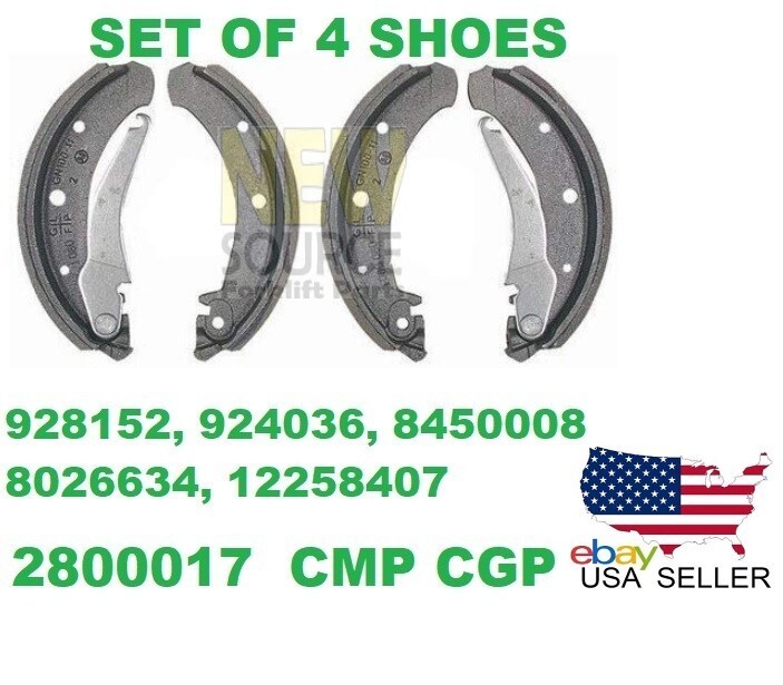 2800017 928152 924036 8450008 8026634 12258407 CLARK BRAKE SHOE SET OF 4 SF007