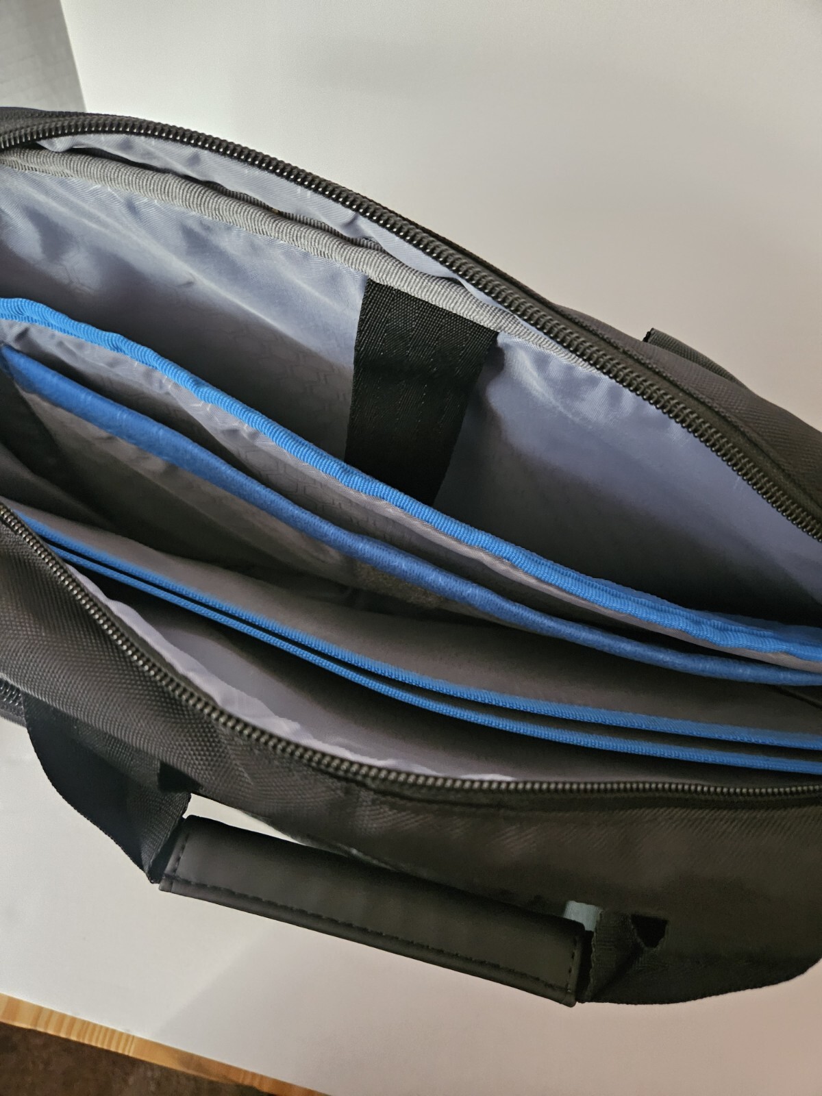 Dell Black Nylon Brief Case Bag Computer Tote With Shoulder Strap