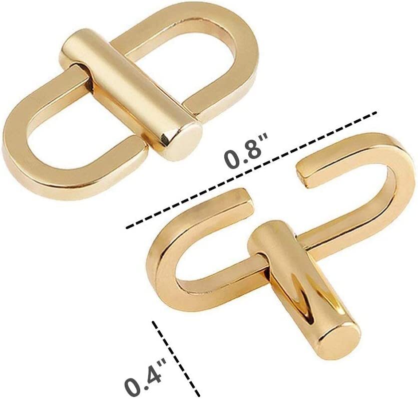 Adjustable Metal Buckles for Chain Strap Bag 5PCS Gold