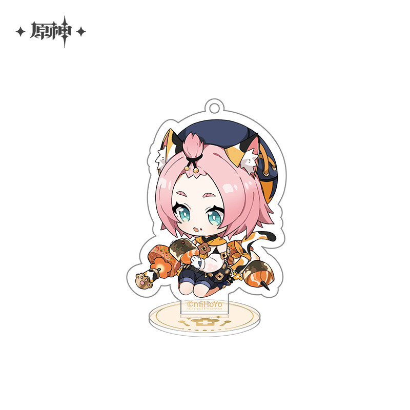 miHoYo Genshin Impact Diona Acryl Stand Keychain Cute Delicious Party Official