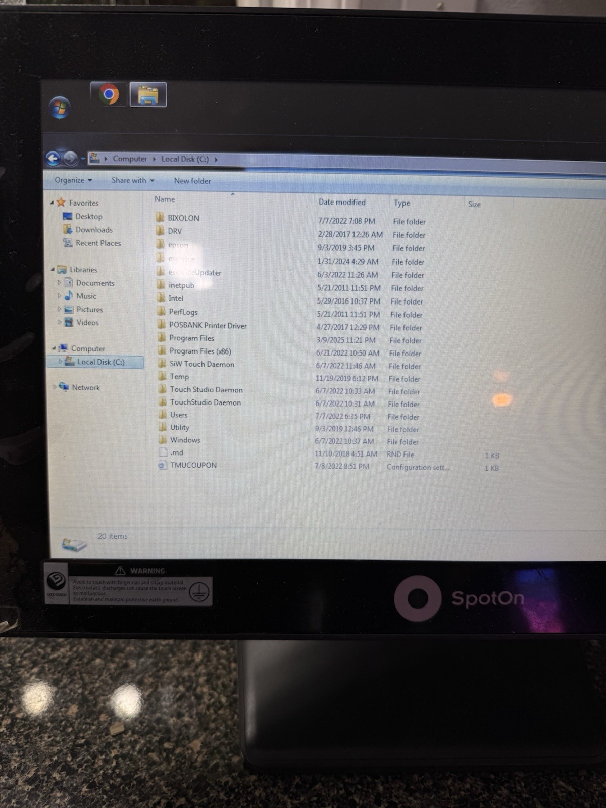 SpotOn APEXA GW POS Touchscreen System W/ PAX SP30 Card Reader
