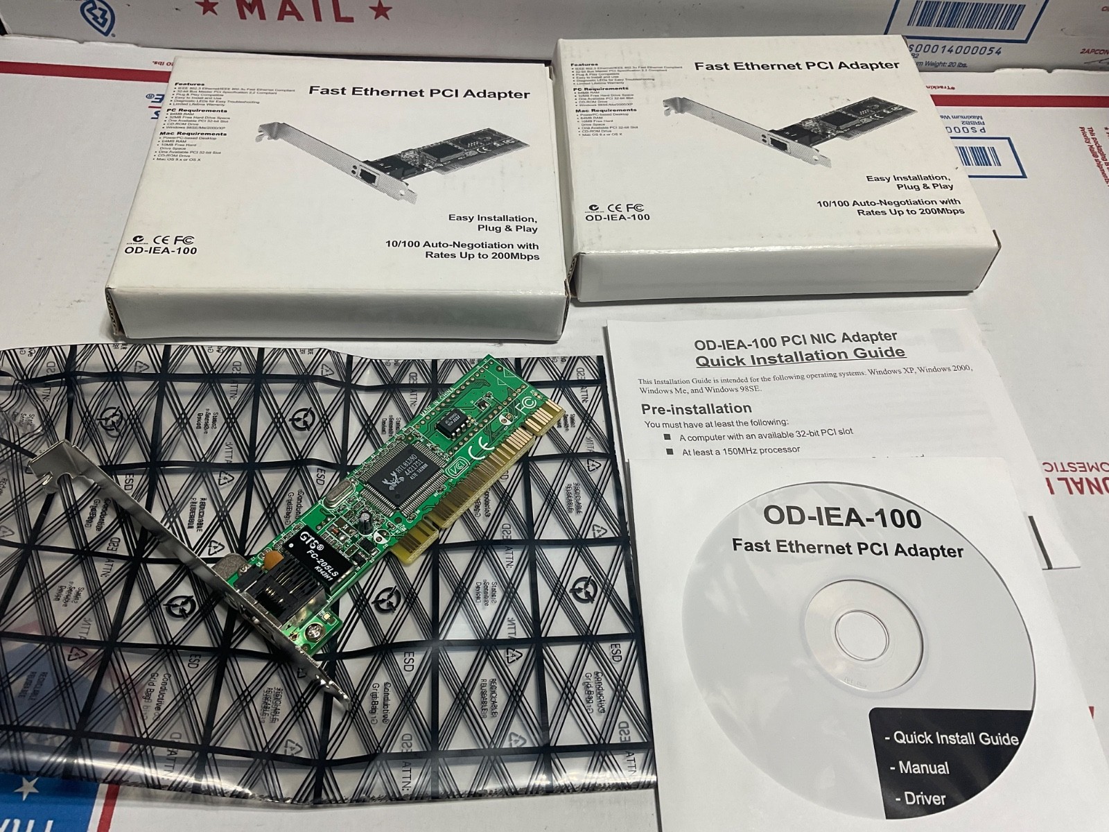 Lots of 2 - Fast Ethernet Adapter 10/100 PCI Card