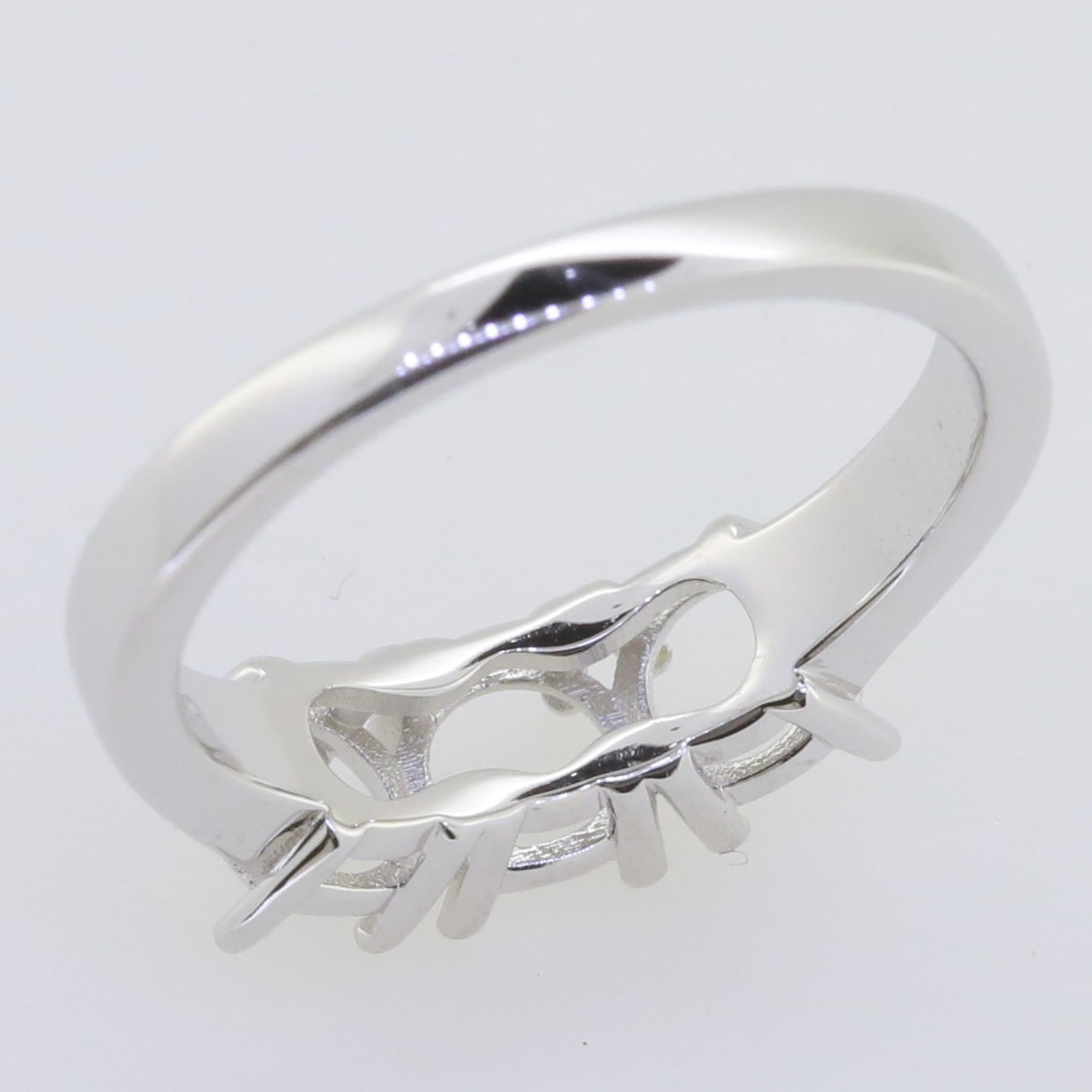 Sterling Silver Semi Mount Ring Setting Round RD 5.5mm
