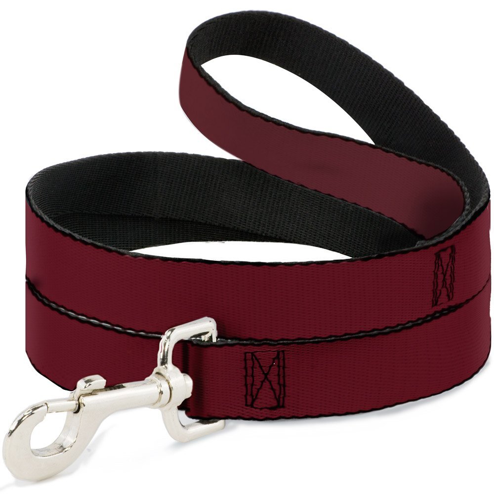 Dog Leash Burgundy 6 Feet Long 1.0 Inch Wide