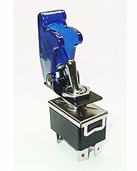 Safety Toggle Switch DPST 20 Amp" Transparent Blue"