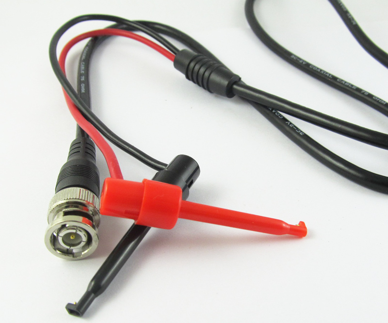 5pcs 1M BNC Male Plug to Dual Large Test Hook Clip Probe Test Lead Cable
