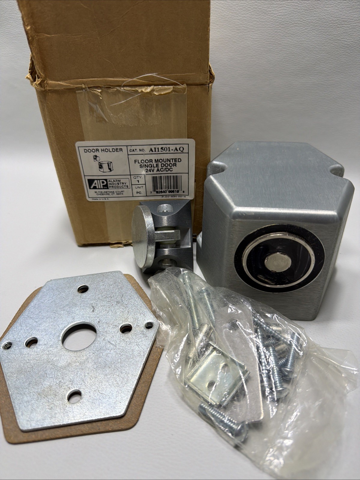 AIP AI1501-AQ Floor Mounted Single Door Holder 24V AC/DC